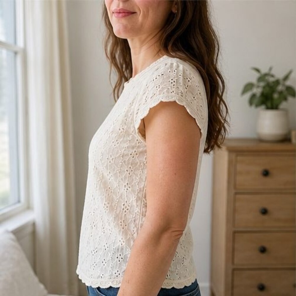 Ivory Smocked Top - Picture 3 of 6